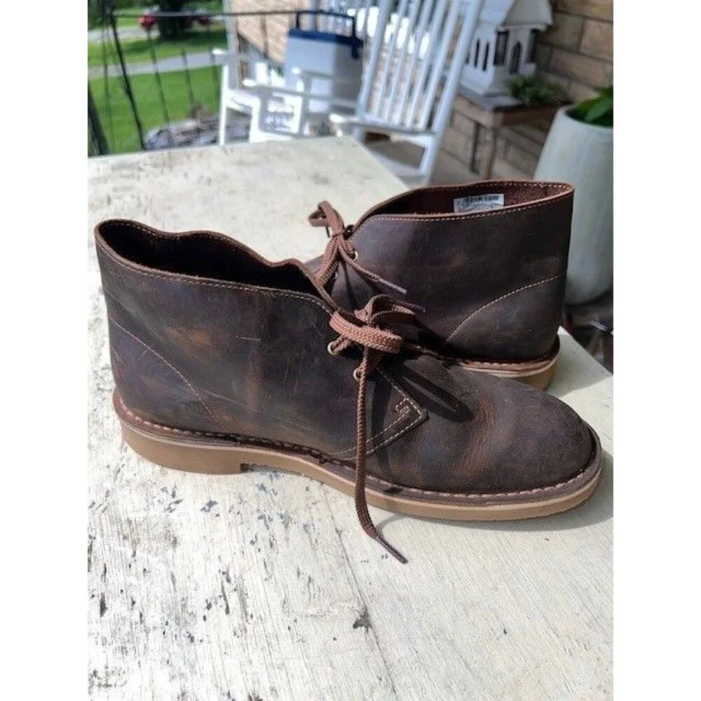 Clarks Men's Bushacre 3 Boot Beeswax Leather Size 10W Brown XCLT